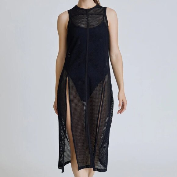 BLANC NOIR Carbon 38 Taiyo Mesh Tunic Black Medium - Picture 2 of 6